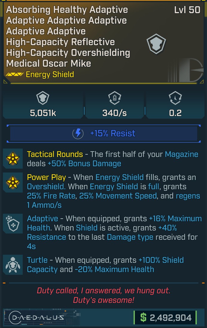 BL4 Shield L50 Modded Legendary Energy Shield 5,051K Capacity