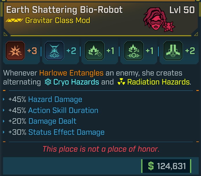 BL4 Bio-Robot L50 Modded Legendary Gravitar Class Mod
