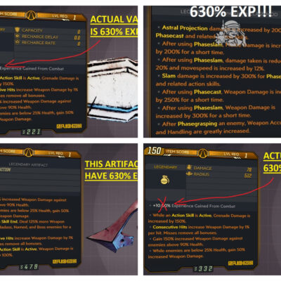[MODDED] LVL1 EXP PACK (CLASS MOD + SHIELD + GRENADE + ARTIFACT + BONUS WEAPON)