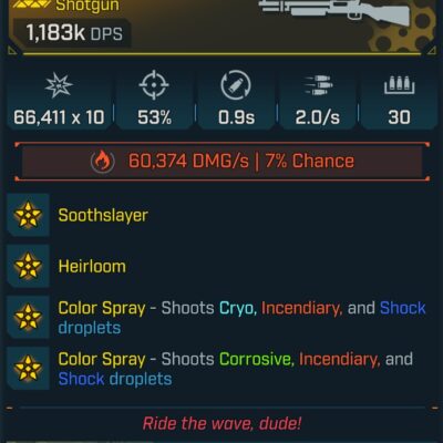 Borderlands 4 Hellwalker L50 Modded Legendary Shotgun