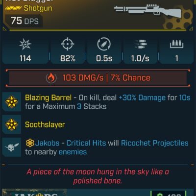 BL4 Hot Slugger L1 Modded Legendary Shotgun