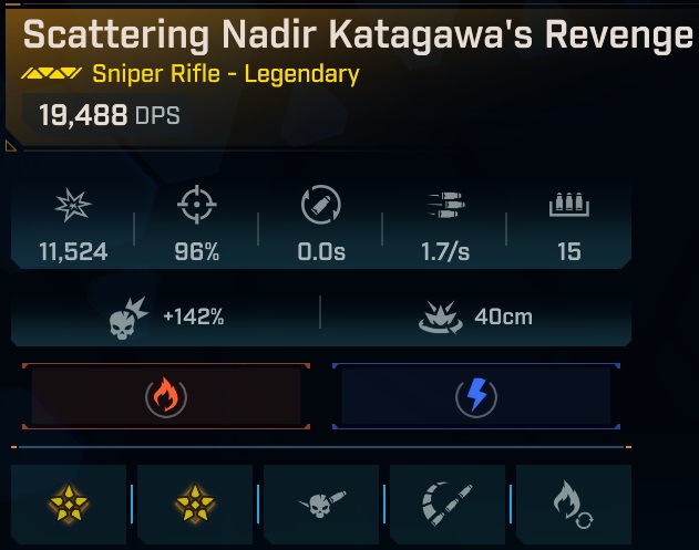 BL4 Katagawa’s Revenge L1 Modded Sniper Rifle Secondary View