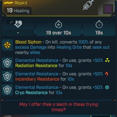 BL4 Kill Spring L1 Modded Legendary Repkit