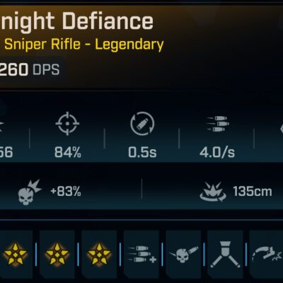 BL4 Midnight Defiance L50 Modded Legendary Sniper Rifle 58K DPS Twitch Drop