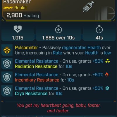 BL4 Pacemaker L50 Modded Legendary Repkit