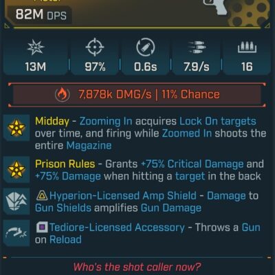 BL4 Phantom Flame L50 Modded Legendary Pistol