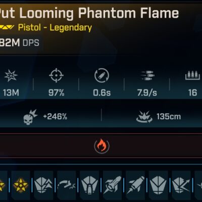 BL4 Phantom Flame L50 Modded Pistol Secondary View