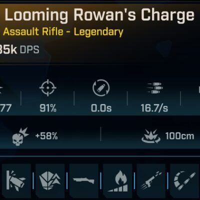 BL4 Rowan’s Charge L50 Modded Assault Rifle Secondary View