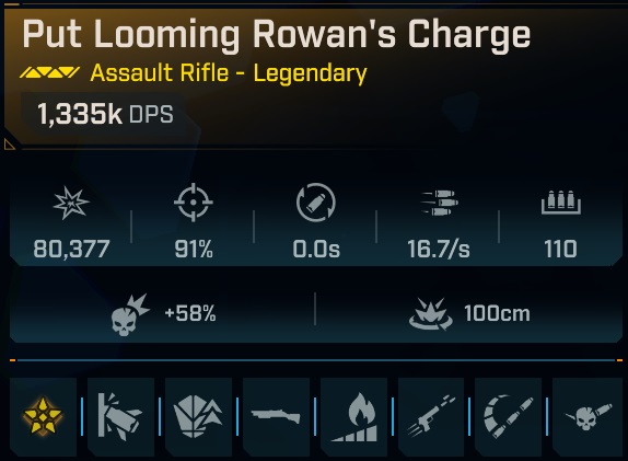 BL4 Rowan’s Charge L50 Modded Assault Rifle Secondary View