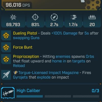 BL4 San Saba Songbird L50 Modded Legendary Pistol