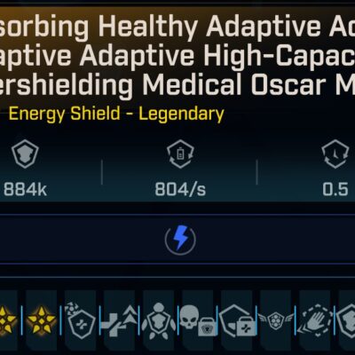BL4 Shield L50 Modded Legendary Energy Shield 884K Capacity