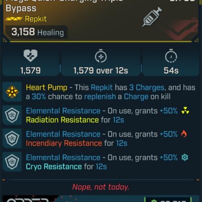 BL4 Triple Bypass L50 Modded Legendary Repkit