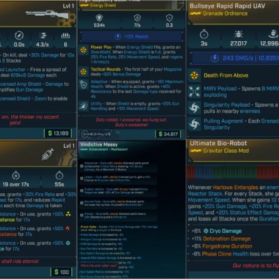 BL4 Gravitar Leveling Pack L1 [Modded] – Harlowe Class Bundle