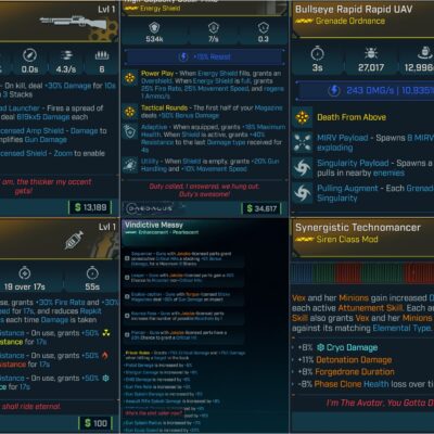 BL4 Siren Leveling Pack L1 [Modded] – Vex Class Bundle