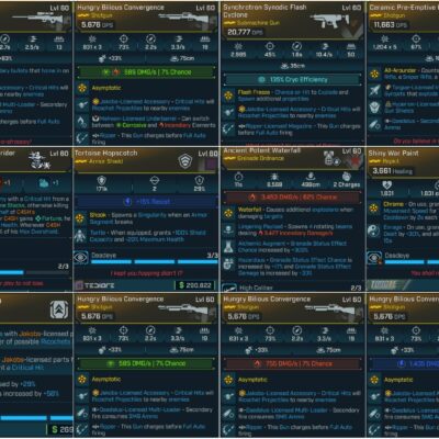 BL4 Gloamre4per C4SH God Roll build with 13 Level 60 items