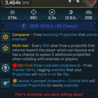 BL4 Brickhouse L60 [Modded] - 3,464K DPS Legendary SMG